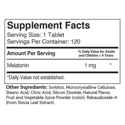 Junior Melatonin, Kosher, Grape Flavor, 120 Chewable Table