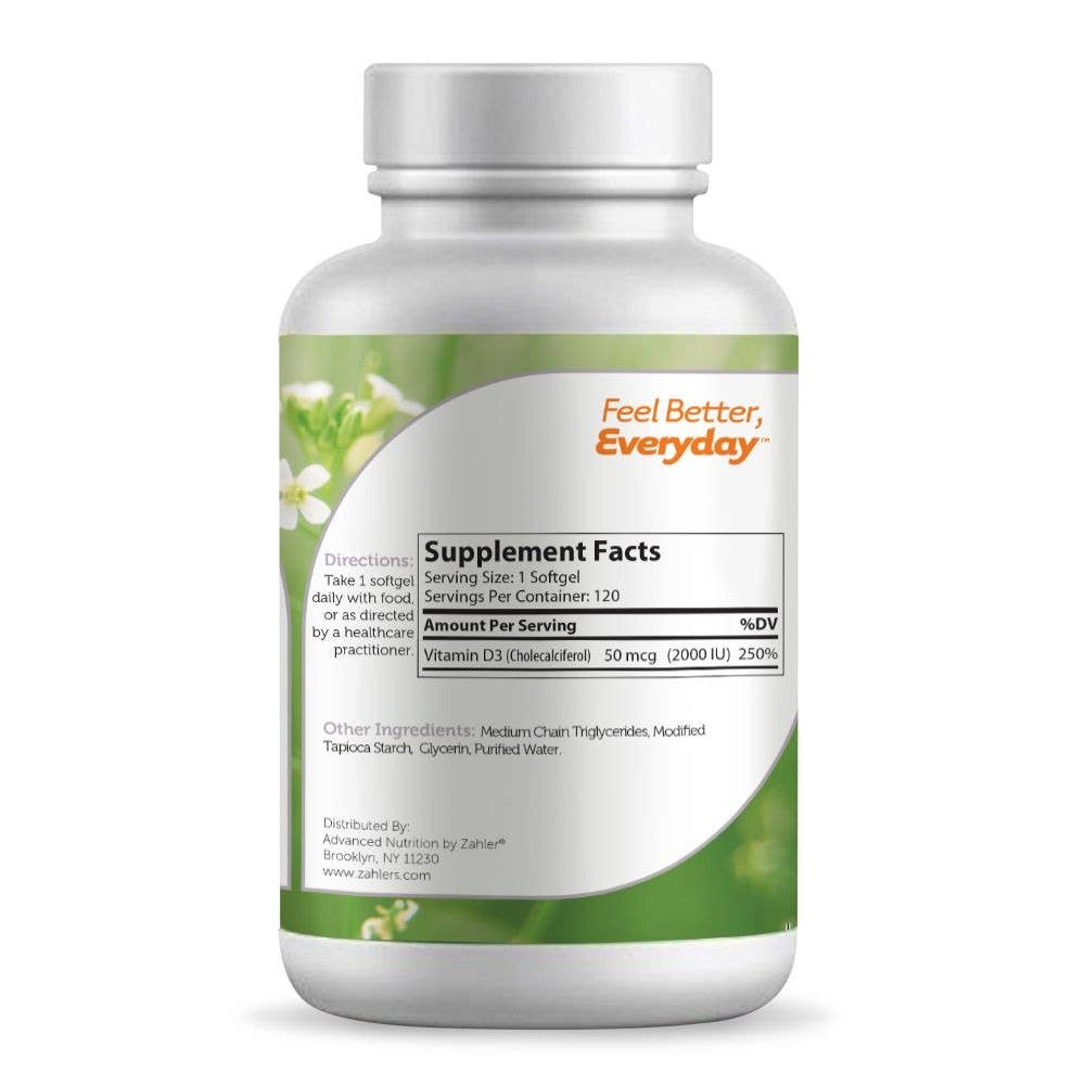 Vitamin D3 2000 IU (120) Softgels