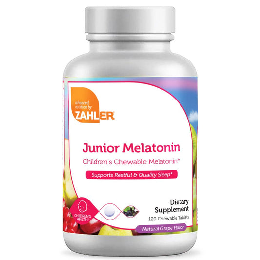 Junior Melatonin, Kosher, Grape Flavor, 120 Chewable Table